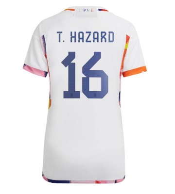Belgia Thorgan Hazard #16 Bortedrakt Kvinner VM 2022 Kortermet